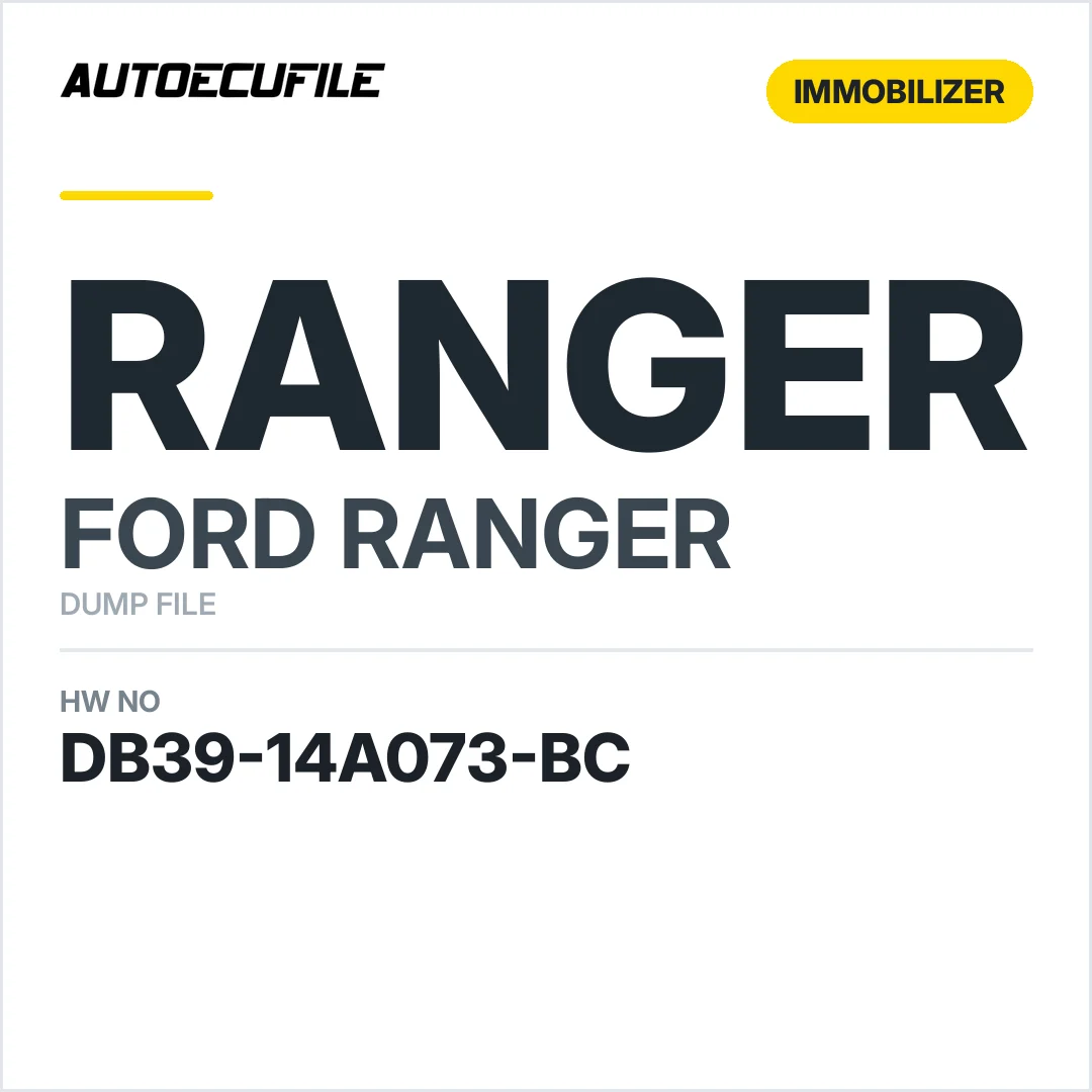 FORD RANGER BCM DB39-14A073-BC DUMP