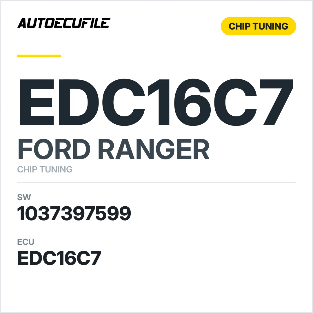 FORD RANGER EDC16C7 1037397599 EGR OFF TUNED