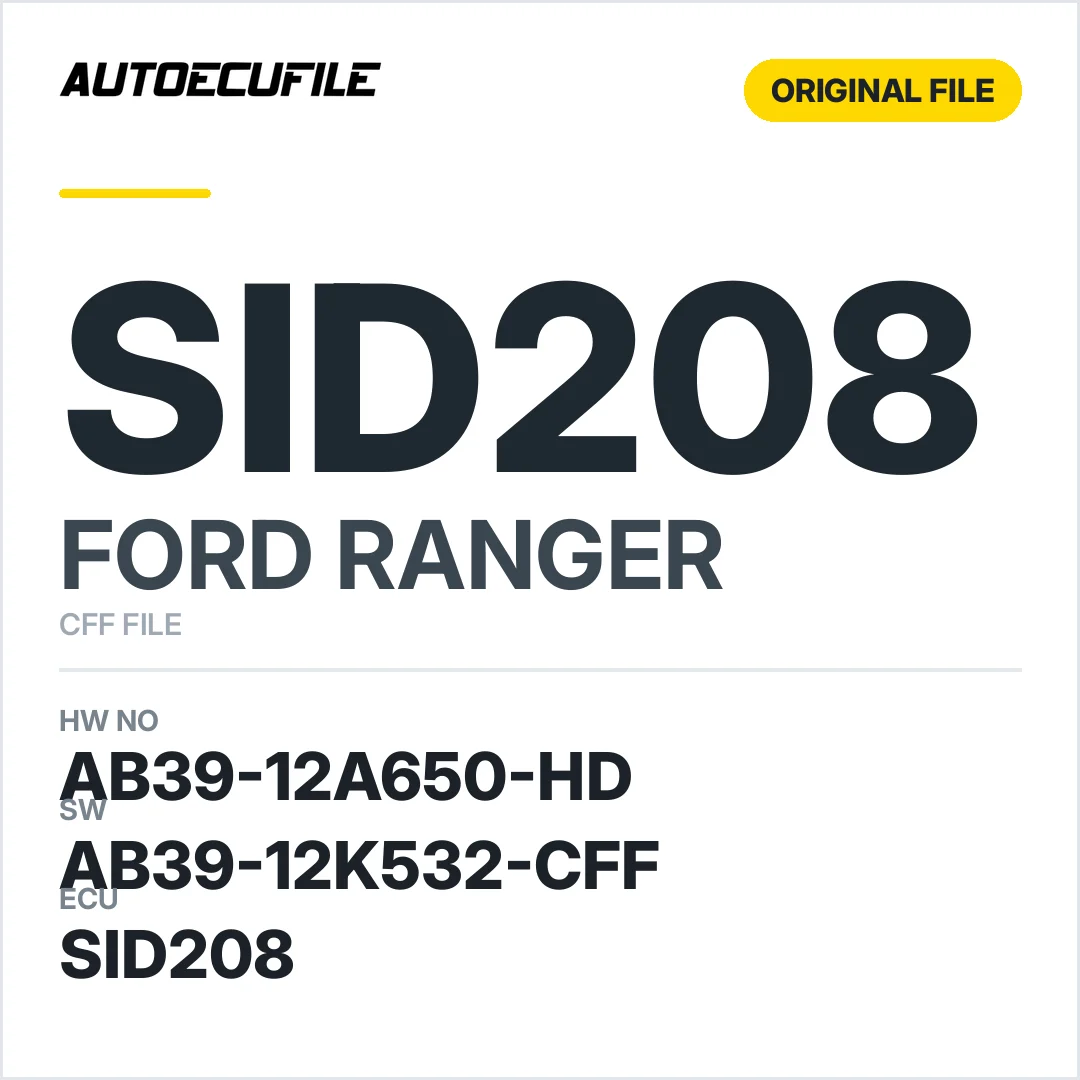 FORD RANGER SID208 AB39-12A650-HD AB39-12K532-CFF DUMP