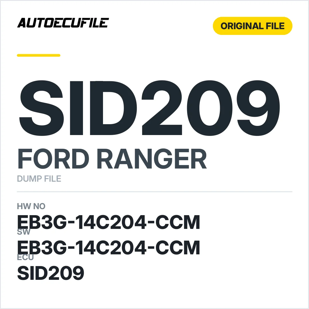 FORD RANGER SID209 EB3G-12A650-CCM EB3G-14C204-CCM DUMP
