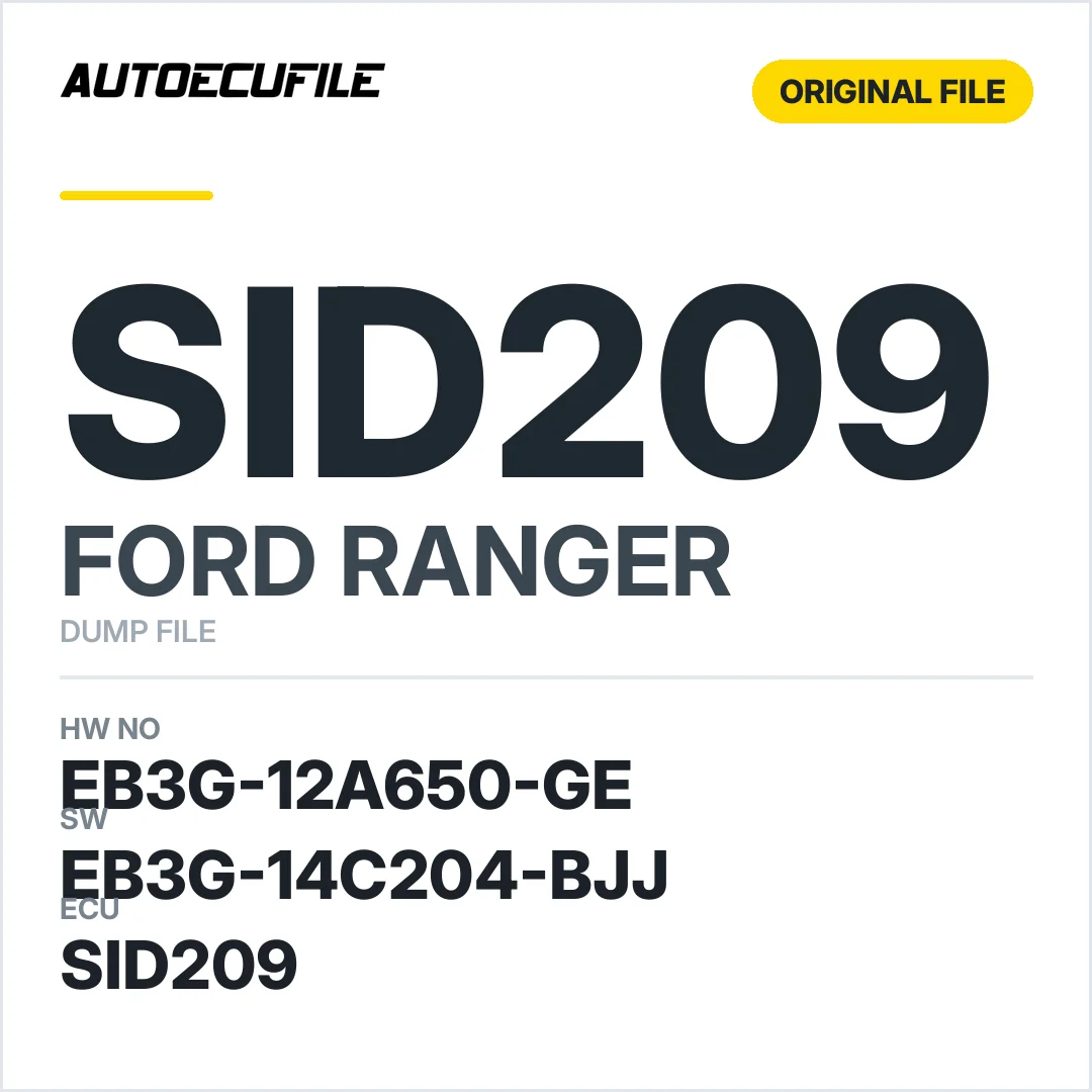 FORD RANGER  SID209 EB3G-12A650-GE EB3G-14C204-BJJ DUMP