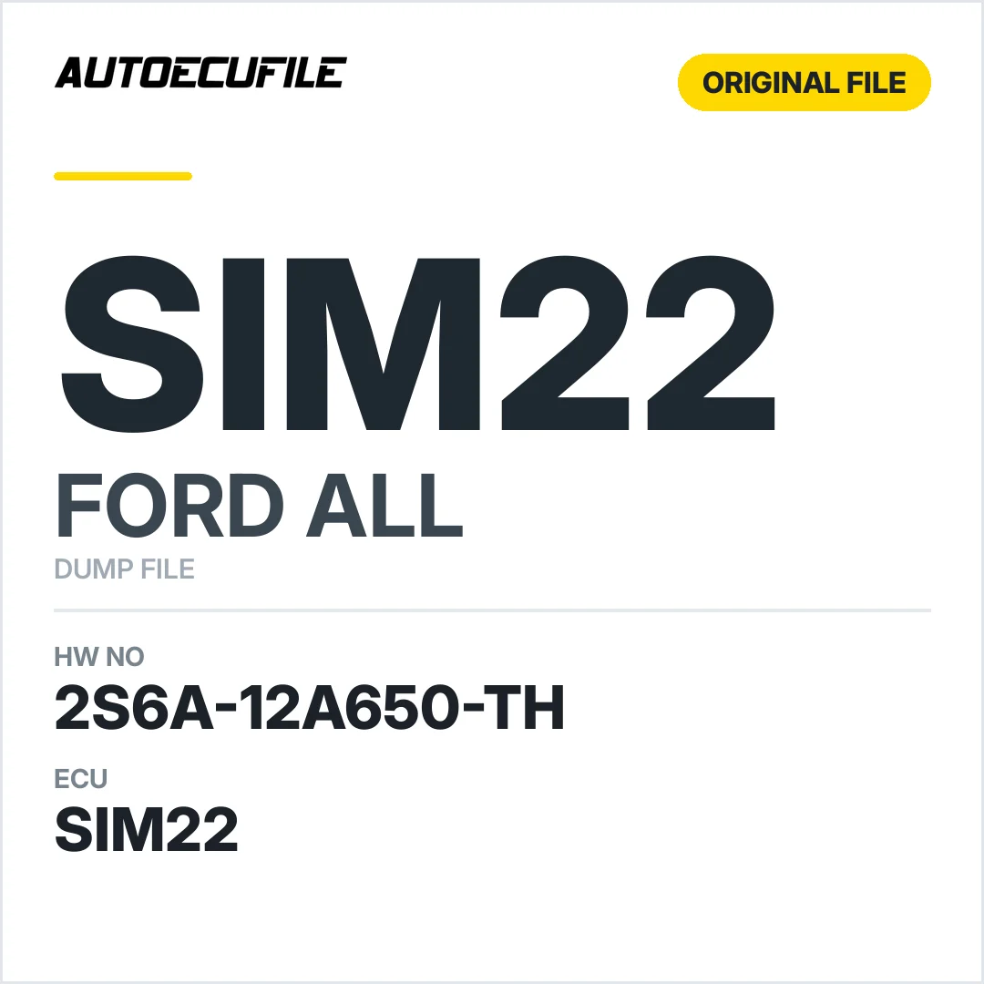 FORD SIM22 2S6A-12A650-TH S118107003 L DUMP