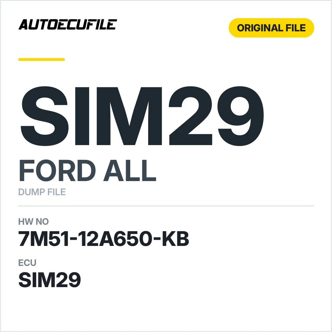 FORD SIM29 7M51-12A650-KB S118944005  B DUMP