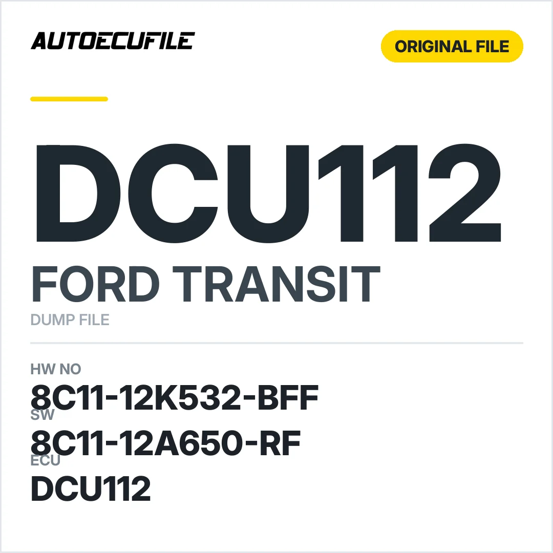 FORD TRANSIT DCU 112 8C11-12K532-BFF 8C11-12A650-RF DUMP