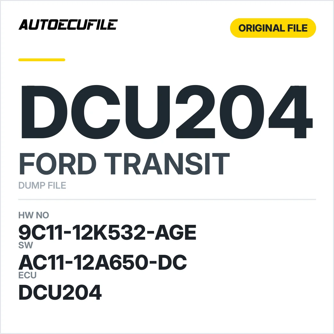 FORD TRANSIT DCU 204 9C11-12K532-AGE AC11-12A650-DC DUMP