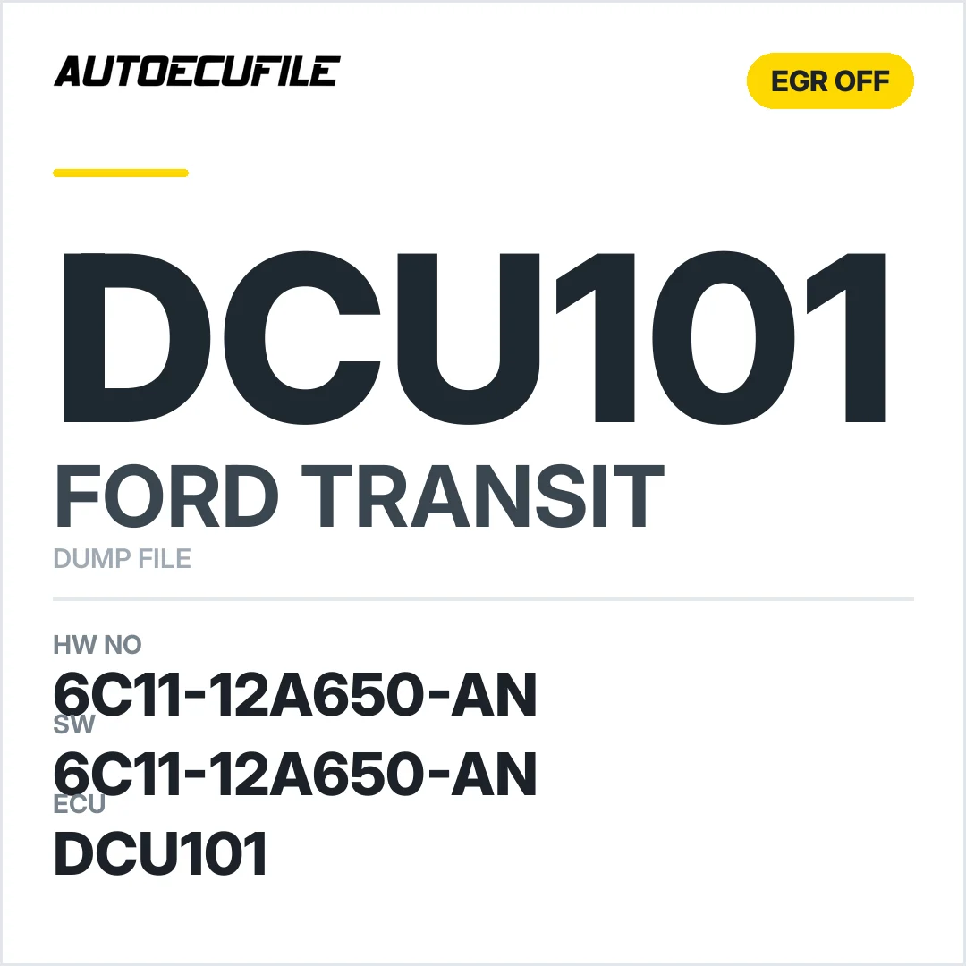 FORD TRANSIT DCU101 6C11-12A650-AN EGR OFF DUMP