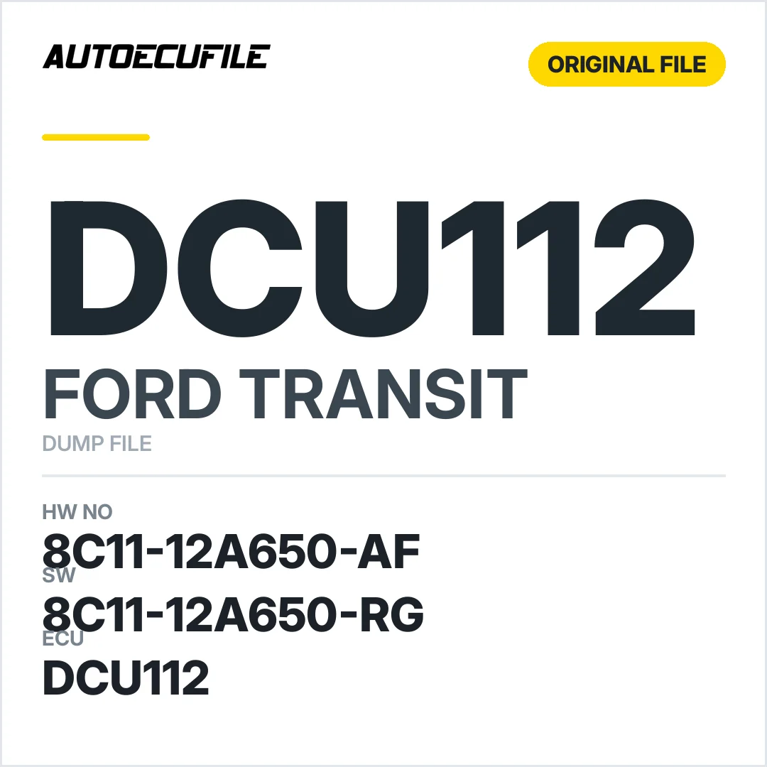 FORD TRANSIT DCU112 8C11-12A650-AF 8C11-12A650-RG DUMP