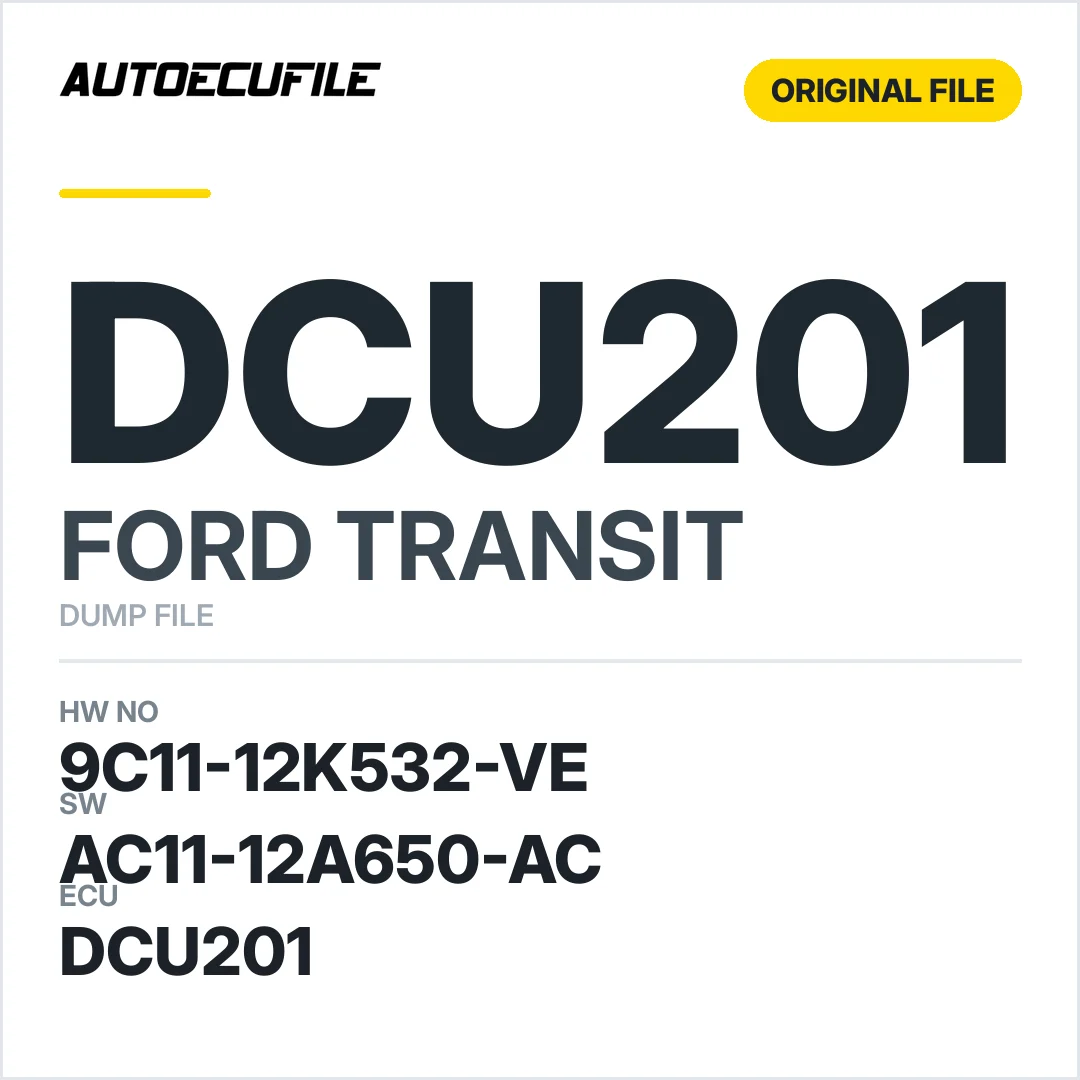 FORD TRANSIT DCU201 9C11-12K532-VE AC11-12A650-AC DUMP