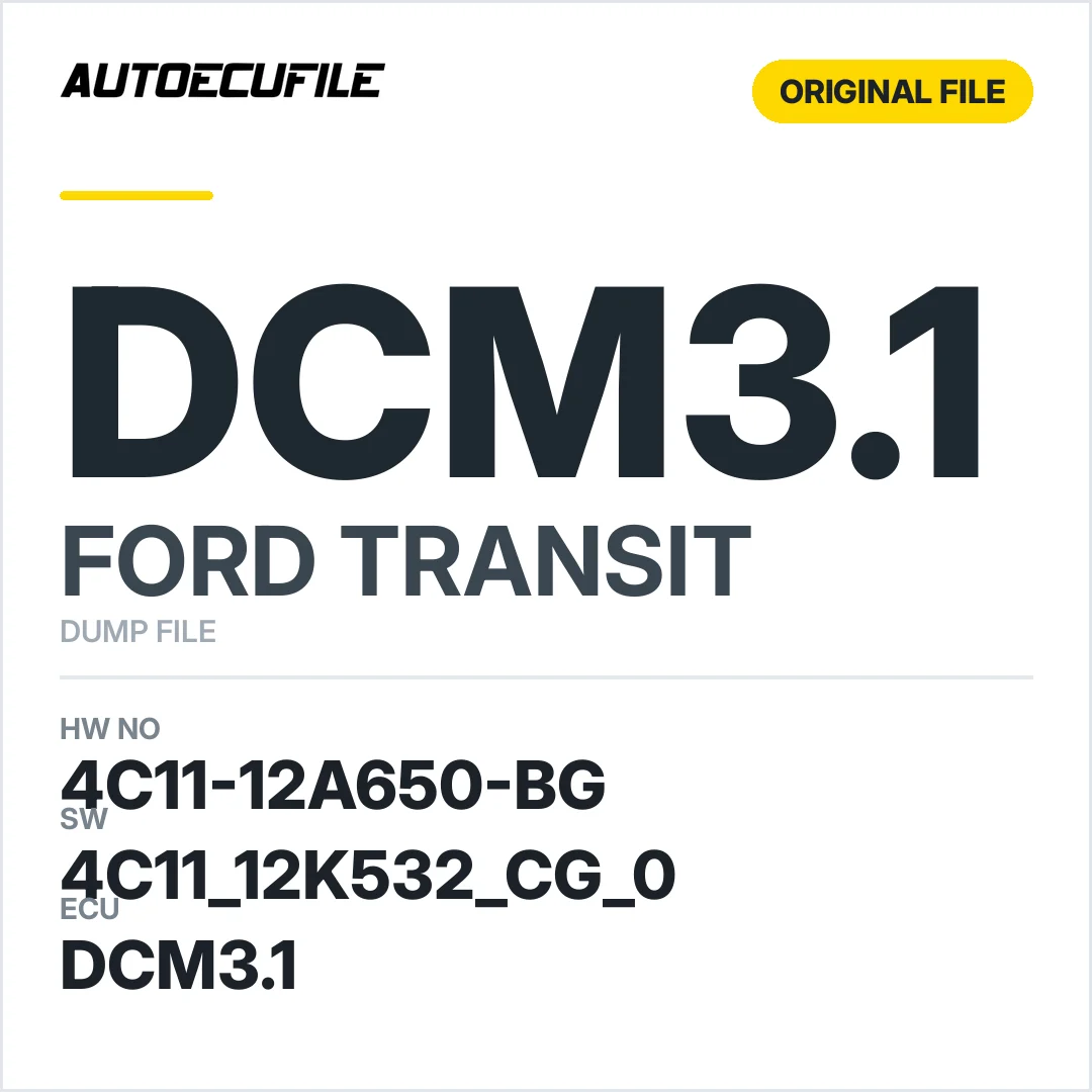 FORD TRANSIT DELPHI DCM3.1 4C11-12A650-BG 4C11 12K532 CG 0 DUMP