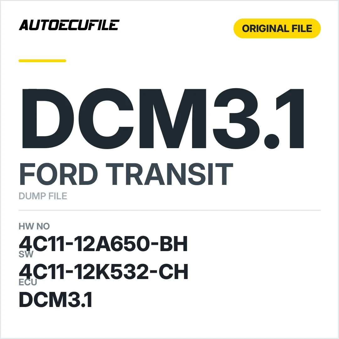 FORD TRANSIT DELPHI DCM3.1 4C11-12A650-BH 4C11-12K532-CH DUMP