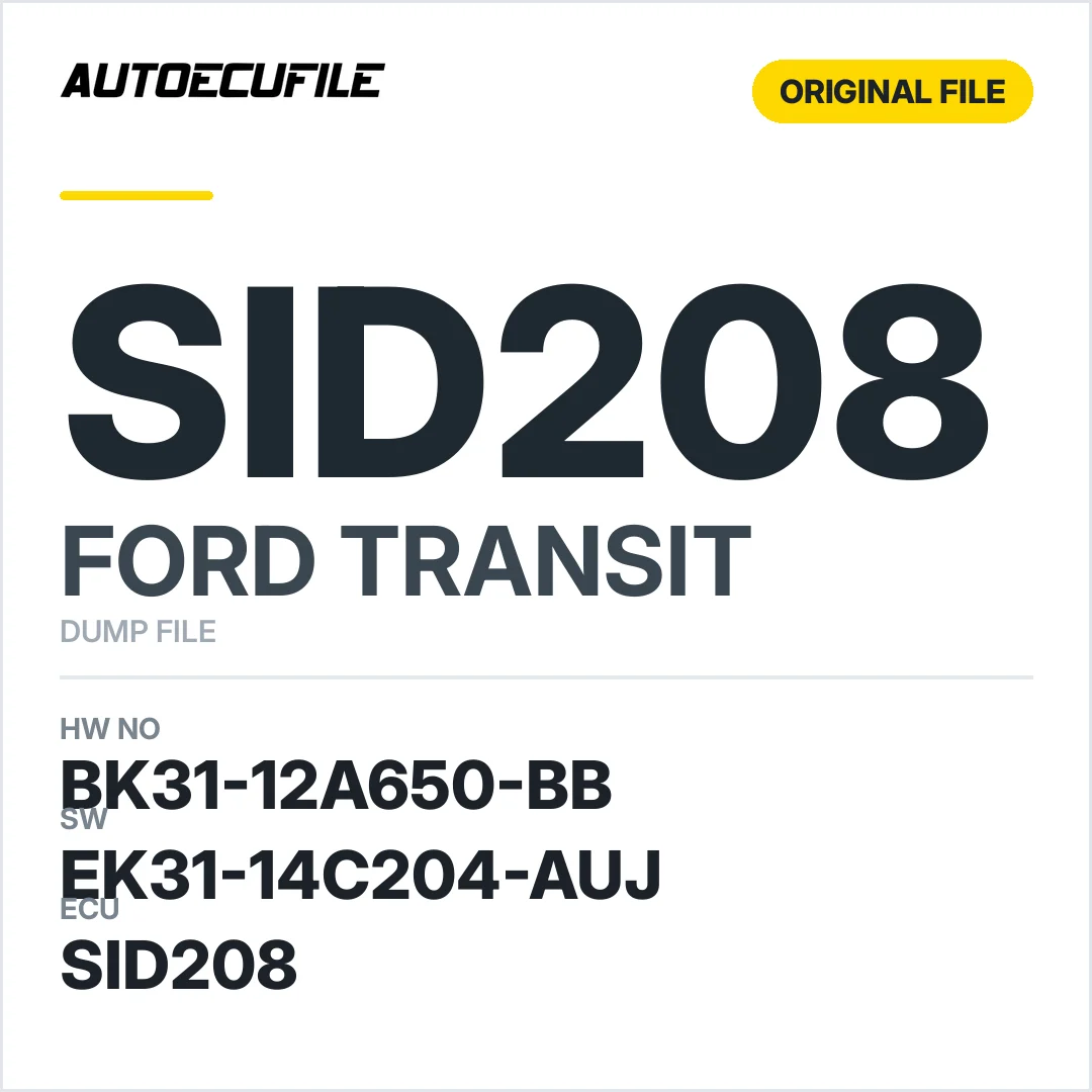FORD TRANSIT SID208 BK31-12A650-BB EK31-14C204-AUJ DUMP