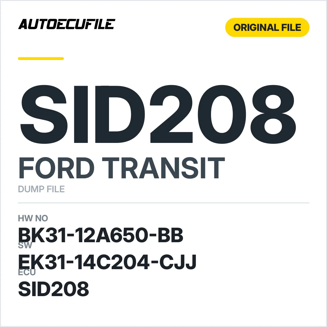 FORD TRANSIT SID208 BK31-12A650-BB EK31-14C204-CJJ DUMP