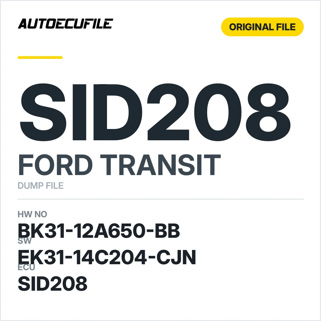 FORD TRANSIT SID208  BK31-12A650-BB EK31-14C204-CJN DUMP