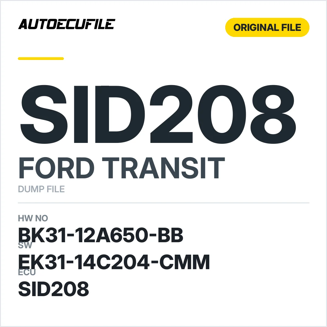 FORD TRANSIT SID208 BK31-12A650-BB EK31-14C204-CMM DUMP