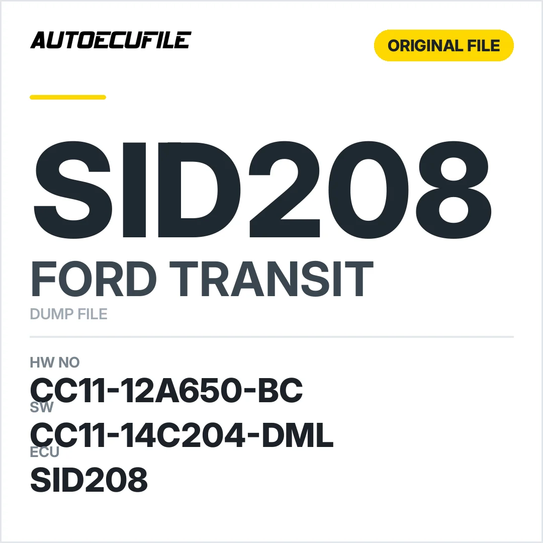 FORD TRANSIT SID208 CC11-12A650-BC CC11-14C204-DML DUMP