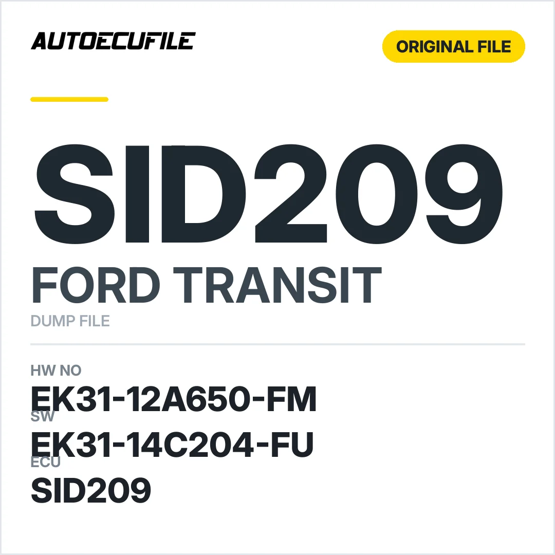 FORD TRANSIT SID209 EK31-12A650-FM EK31-14C204-FU DUMP
