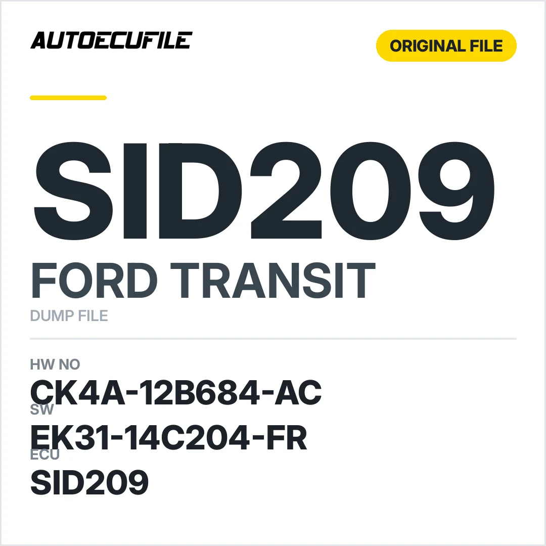 FORD TRANSIT SID209 EK31-14C204-FR DUMP