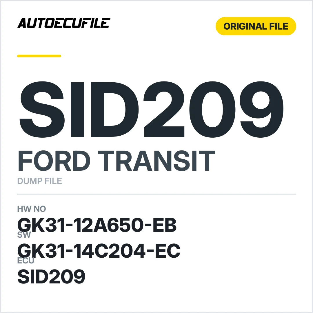 FORD TRANSIT SID209 GK31-12A650-EB GK31-14C204-EC DUMP