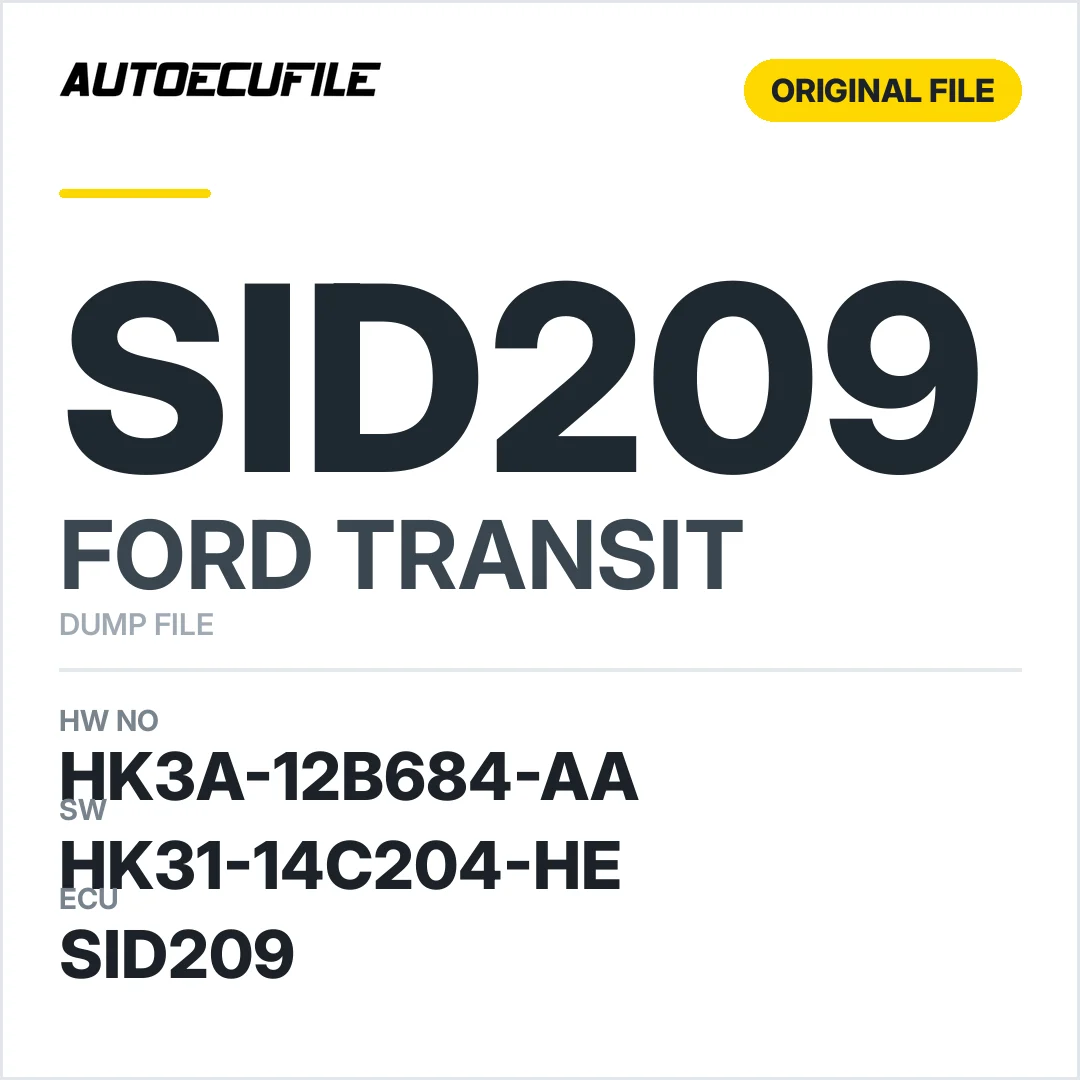 FORD TRANSIT SID209 HK31-14C204-HE DUMP