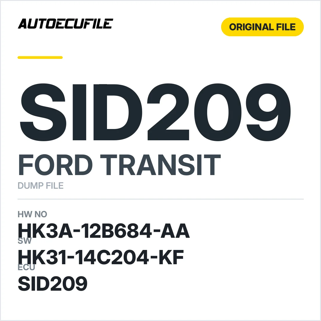 FORD TRANSIT SID209 HK31-12A650-EA HK31-14C204-KF DUMP
