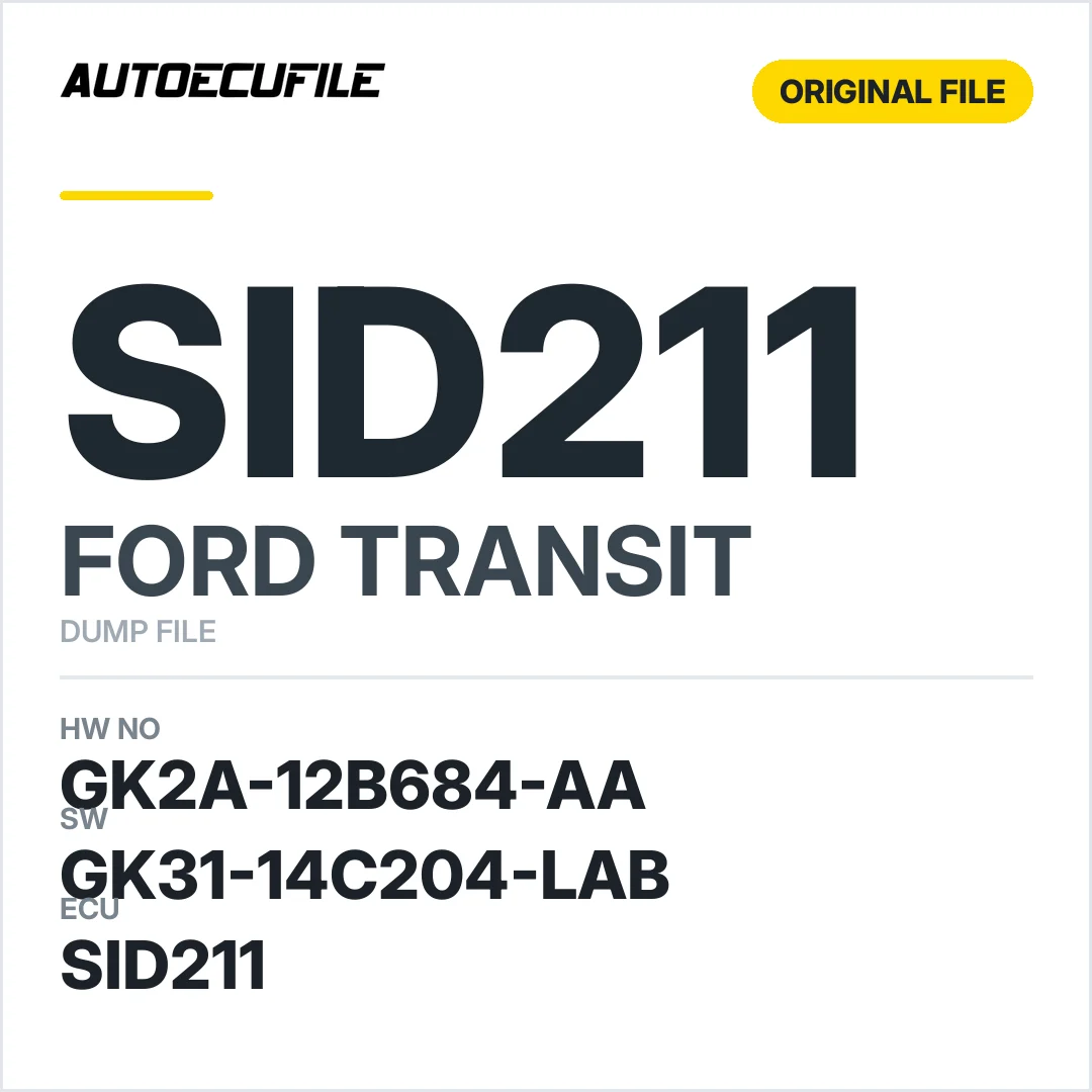 FORD TRANSIT SID211 GK21-12A650-CA GK31-14C204-LAB DUMP