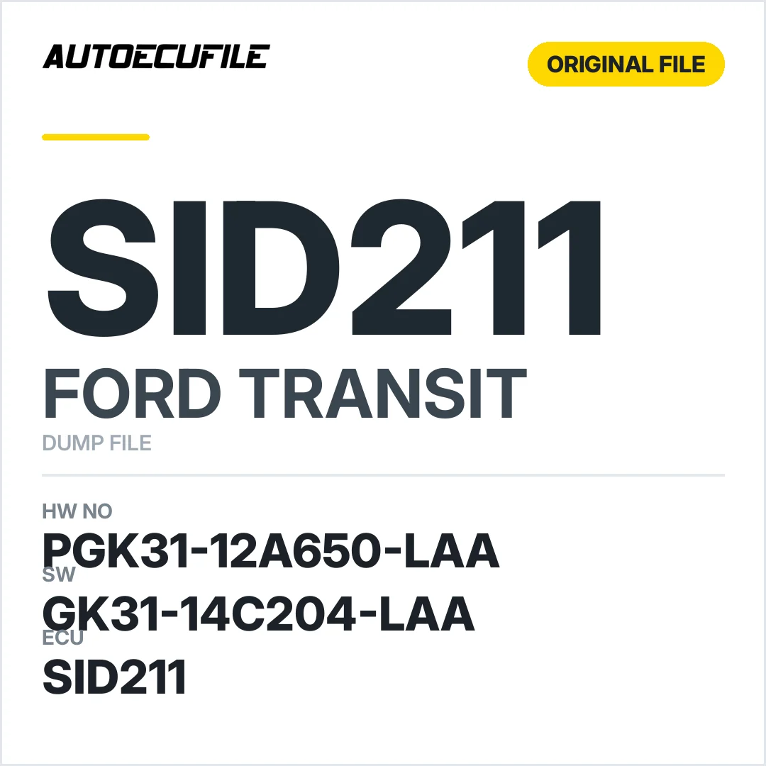 FORD TRANSIT SID211 PGK31-12A650-LAA GK31-14C204-LAA DUMP