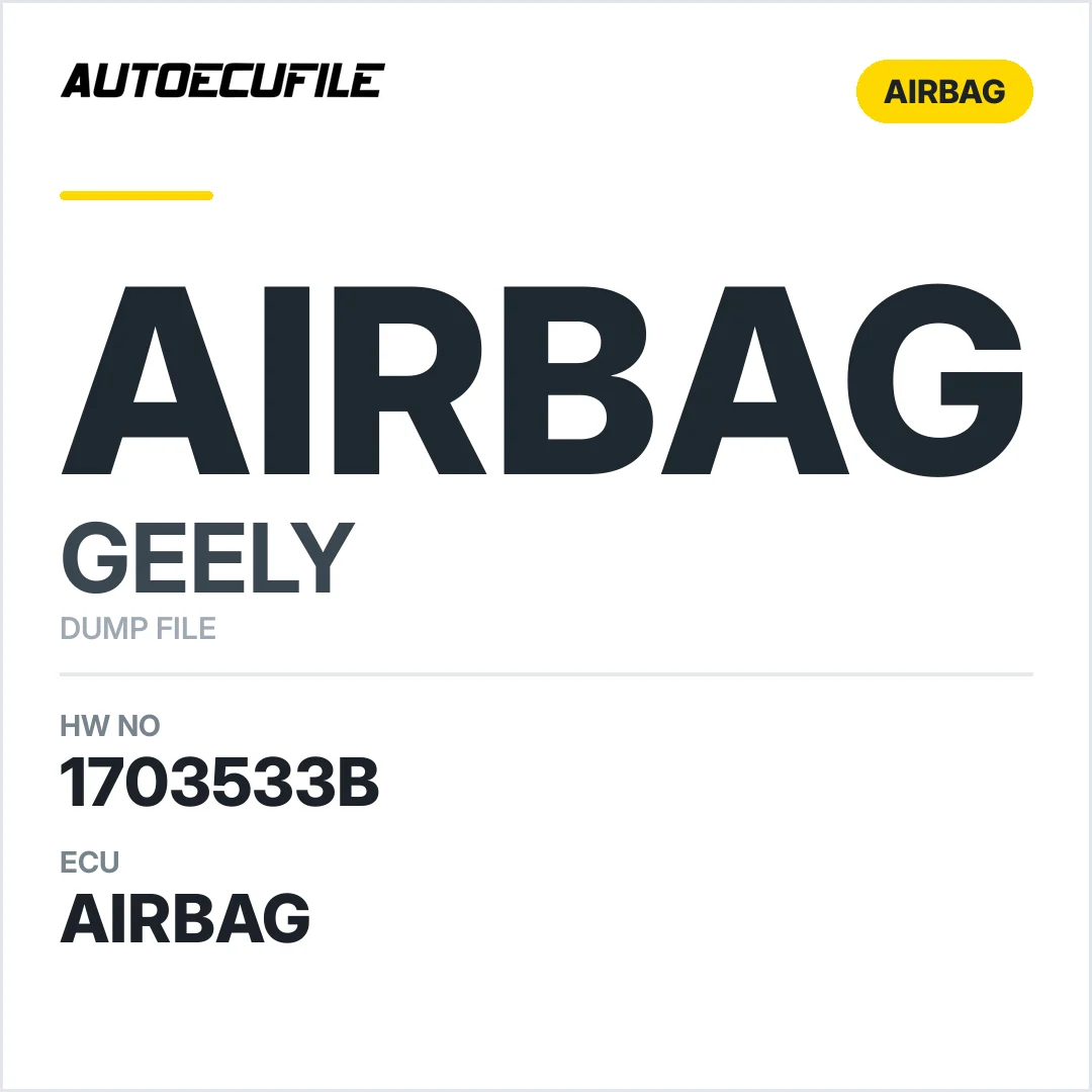 GEELY AIRBAG 1703533B DUMP