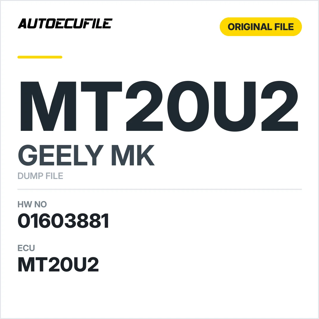GEELY MK MT20U2  01603881 22U28152571 DUMP