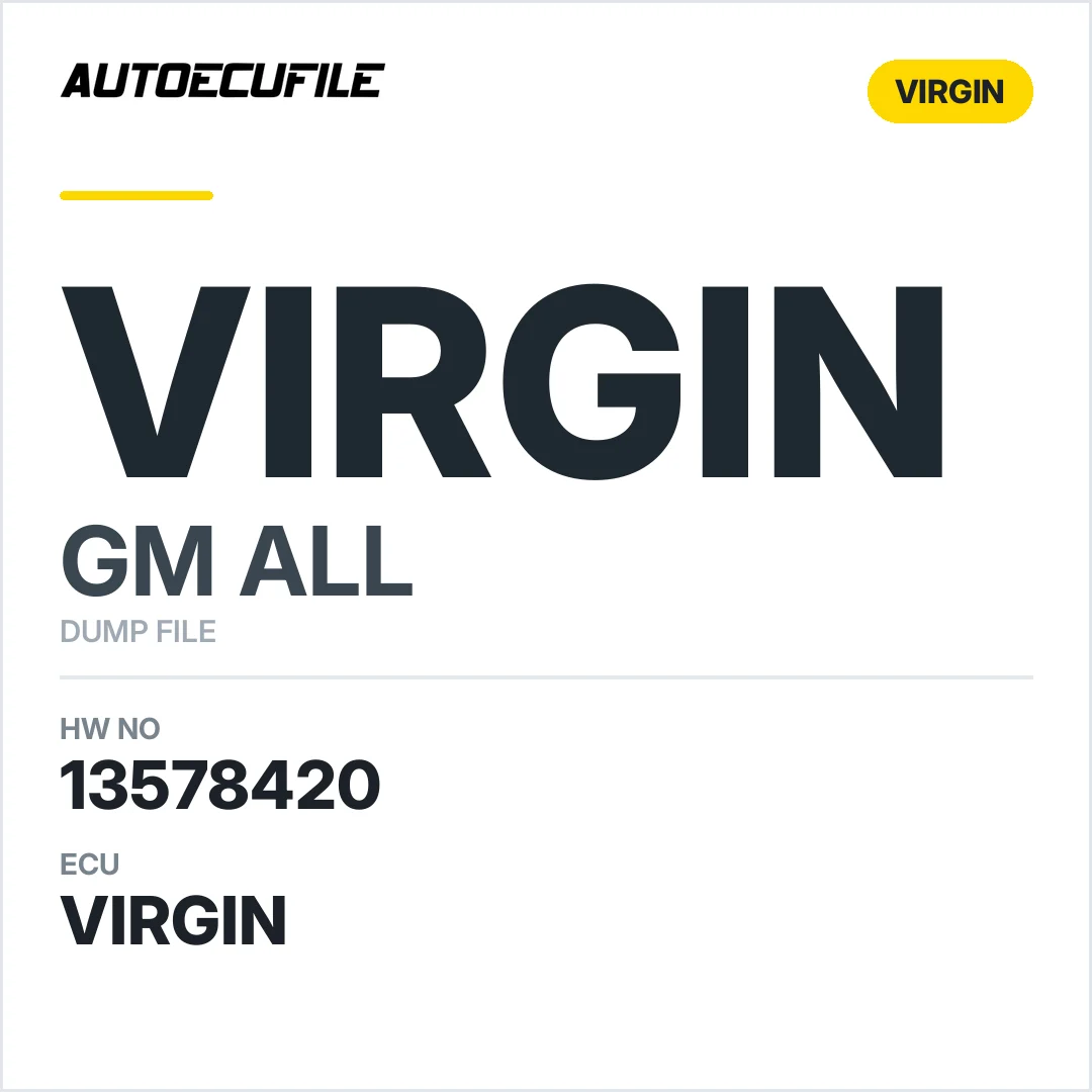 GM BCM 13578420  VIRGIN DUMP