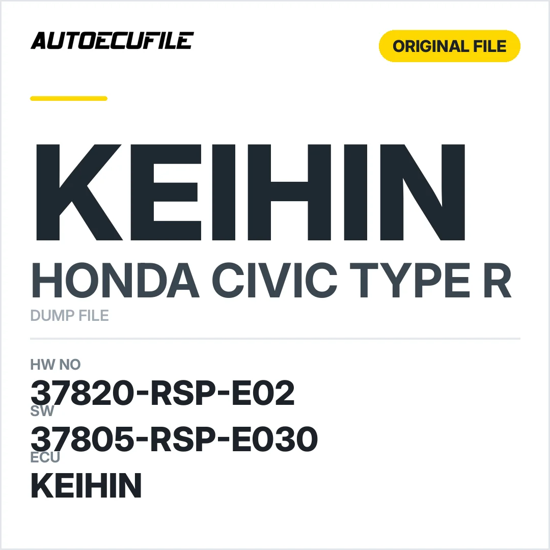 HONDA CIVIC TYPE R KEIHIN  37820-RSP-E02 37805-RSP-E030 DUMP