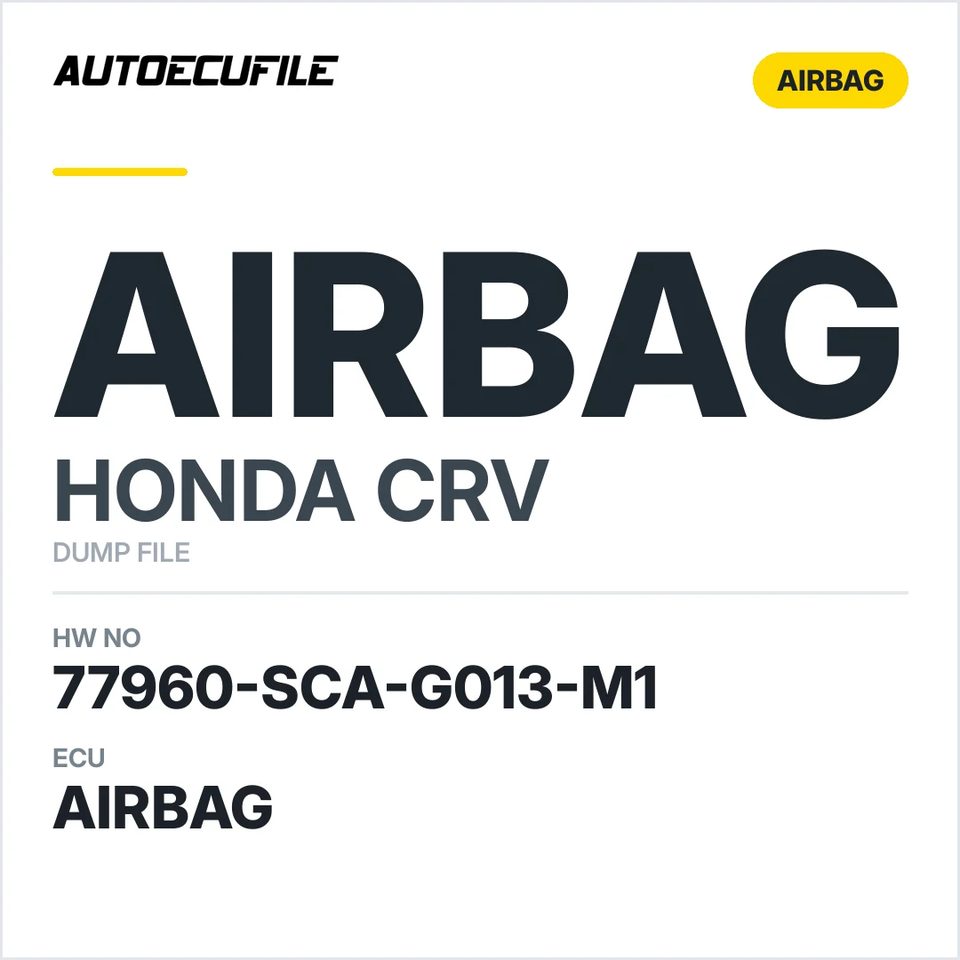 HONDA CRV AIRBAG 77960-SCA-G013-M1 DUMP