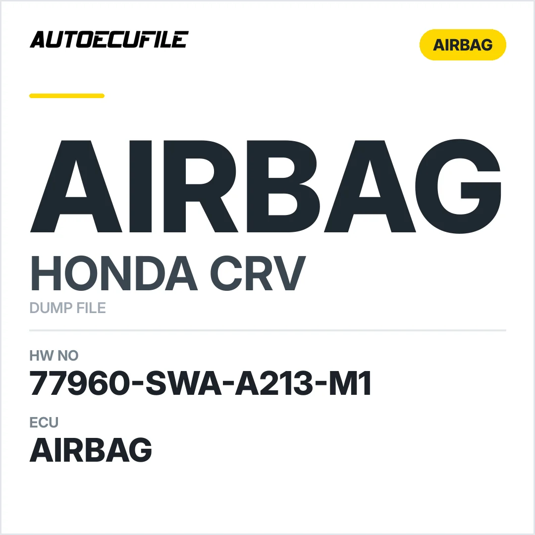 HONDA CRV AIRBAG 77960-SWA-A213-M1 DUMP
