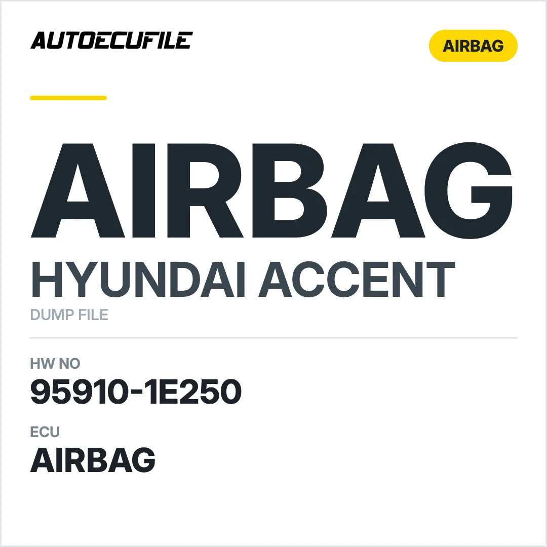 HYUNDAI ACCENT AIRBAG 95910-1E250 DUMP