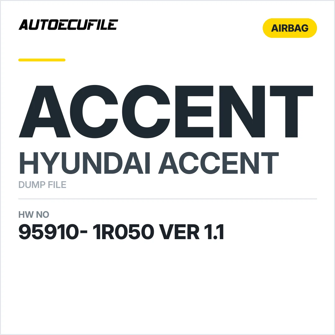 HYUNDAI ACCENT BLUE 95910- 1R050 VER 1.1 DUMP
