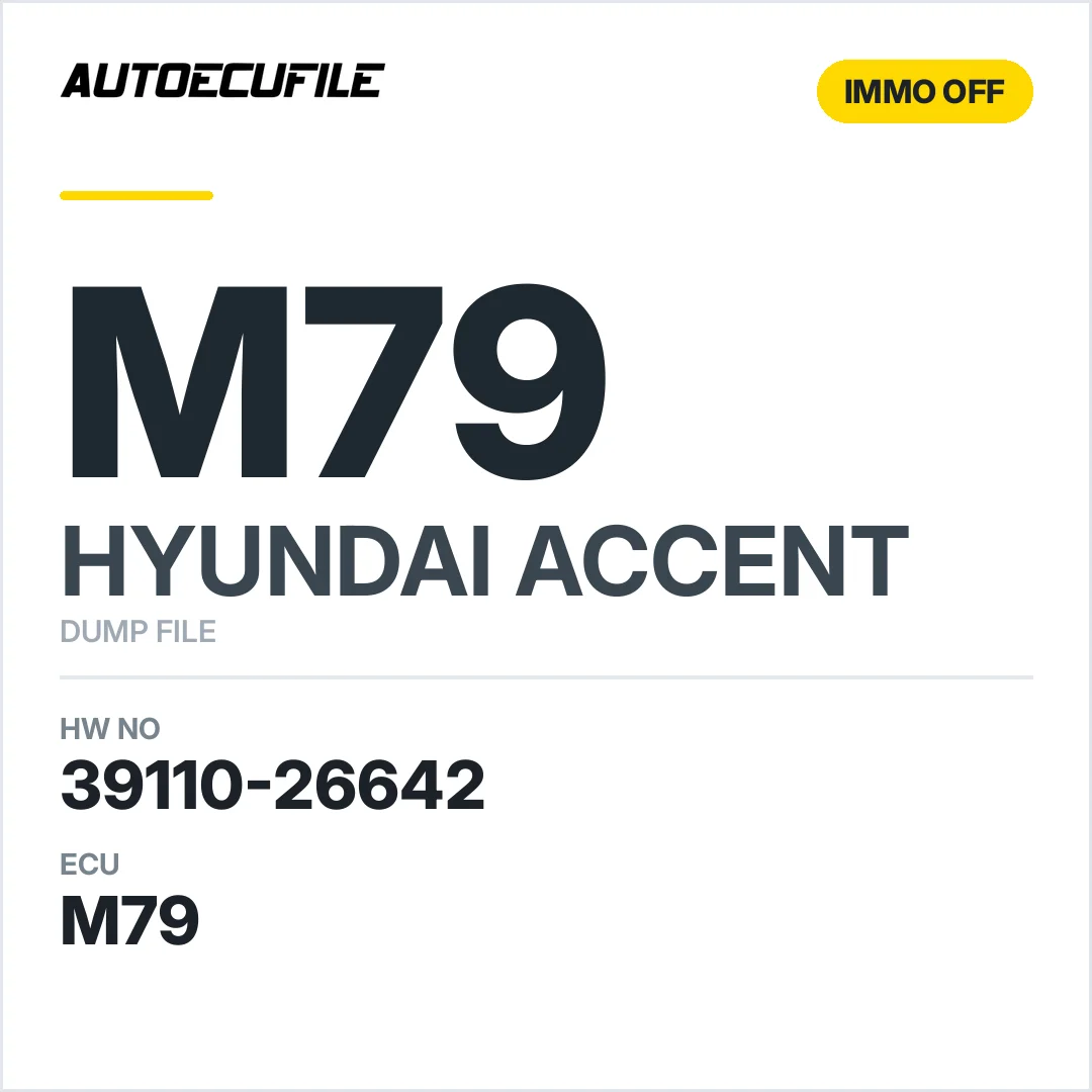 HYUNDAI ACCENT M79 39110-26642 9030109342 IMMO OFF DUMP