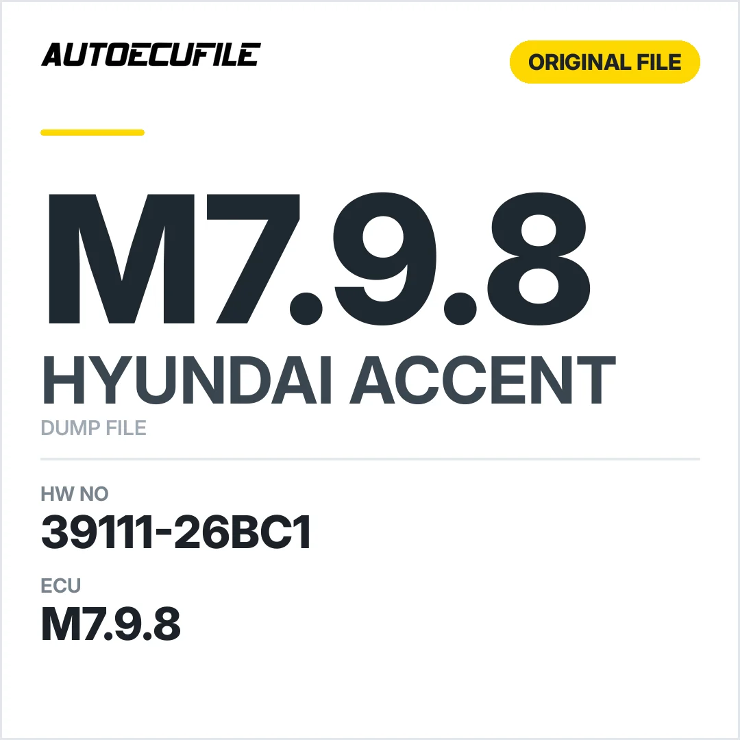HYUNDAI ACCENT M7.9.8 39111-26BC1 DUMP