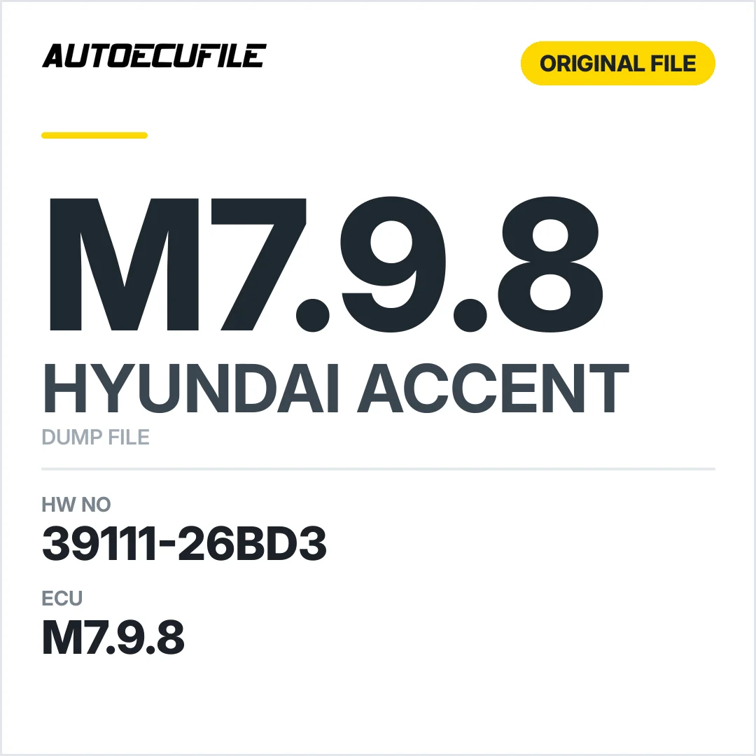 HYUNDAI ACCENT M7.9.8 39111-26BD3 DUMP
