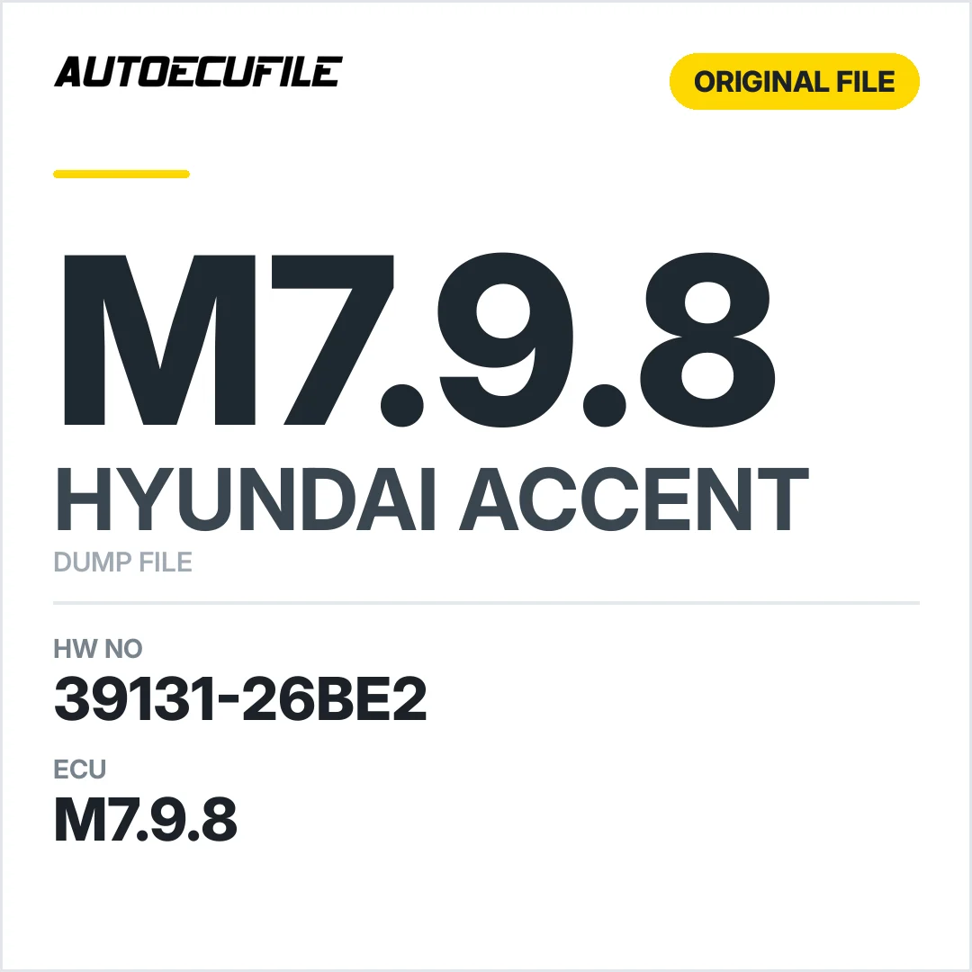 HYUNDAI ACCENT M7.9.8 39131-26BE2  DUMP