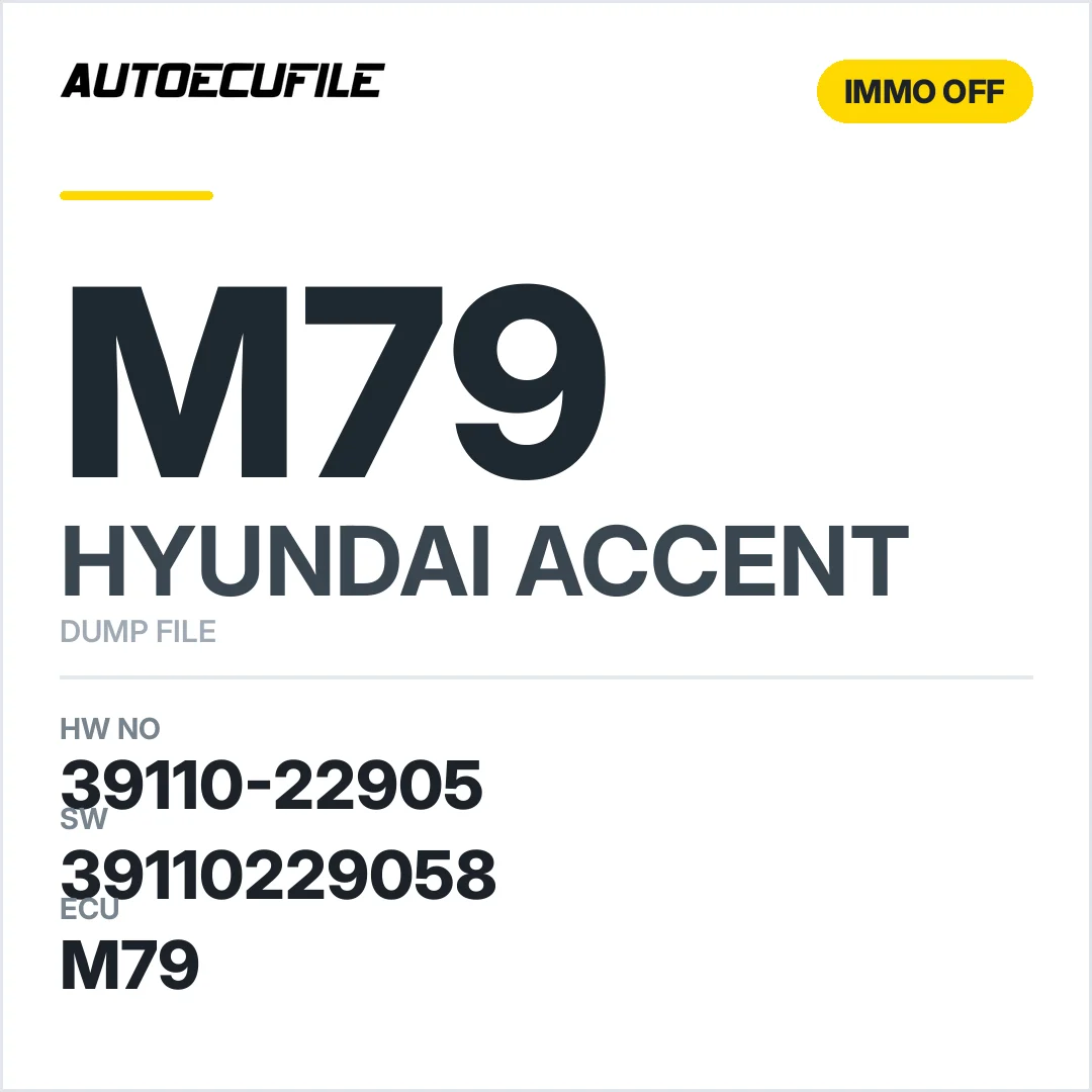 HYUNDAI ACCENT M79 39110-22905 9030930123F IMMO OFF DUMP