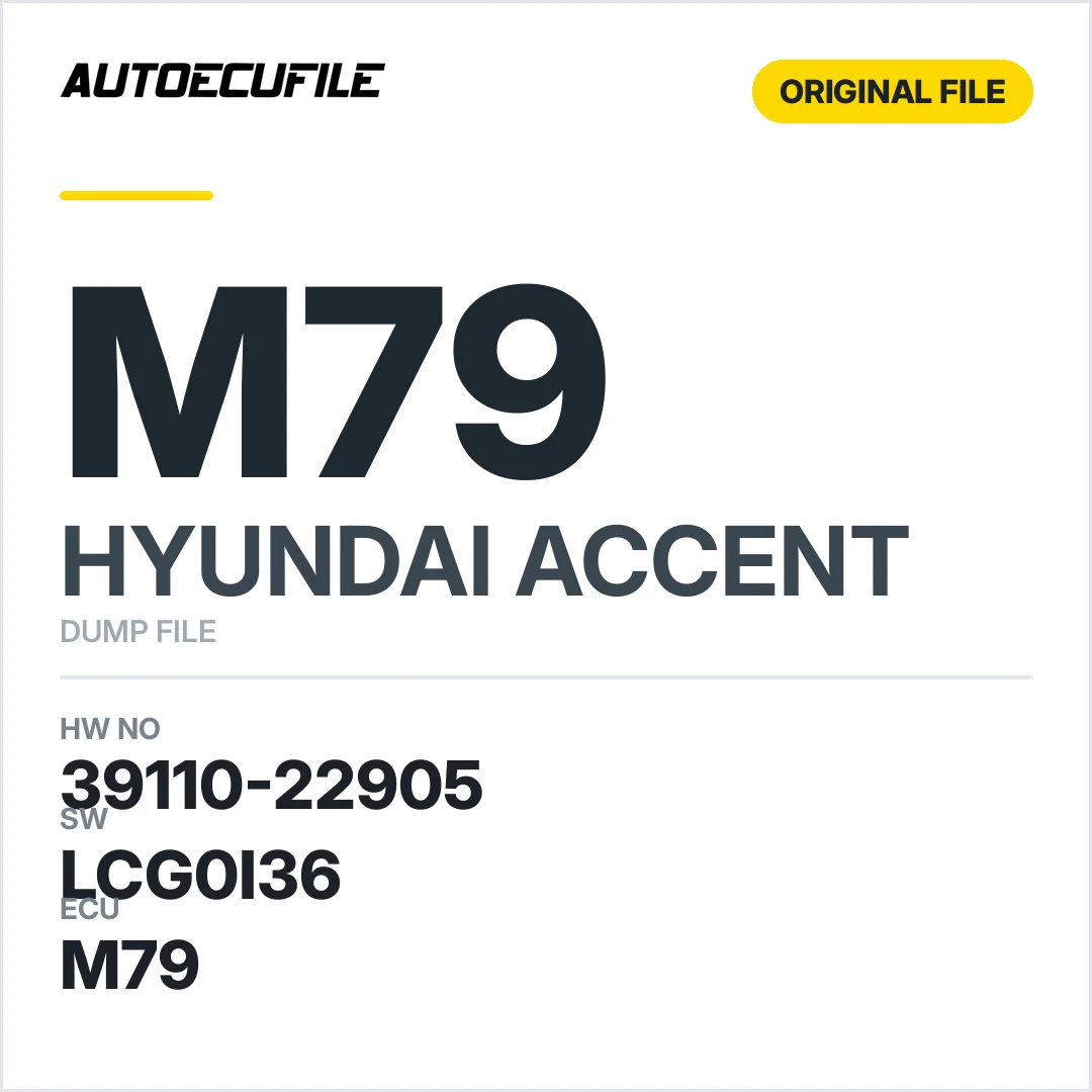 HYUNDAI ACCENT M79 39110-22905 LCG0I36  DUMP