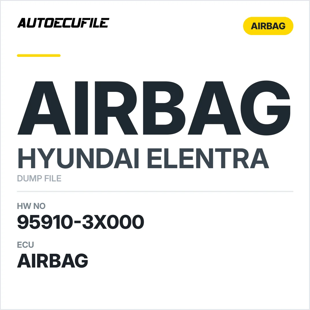 HYUNDAI ELENTRA AIRBAG 95910-3X000 DUMP
