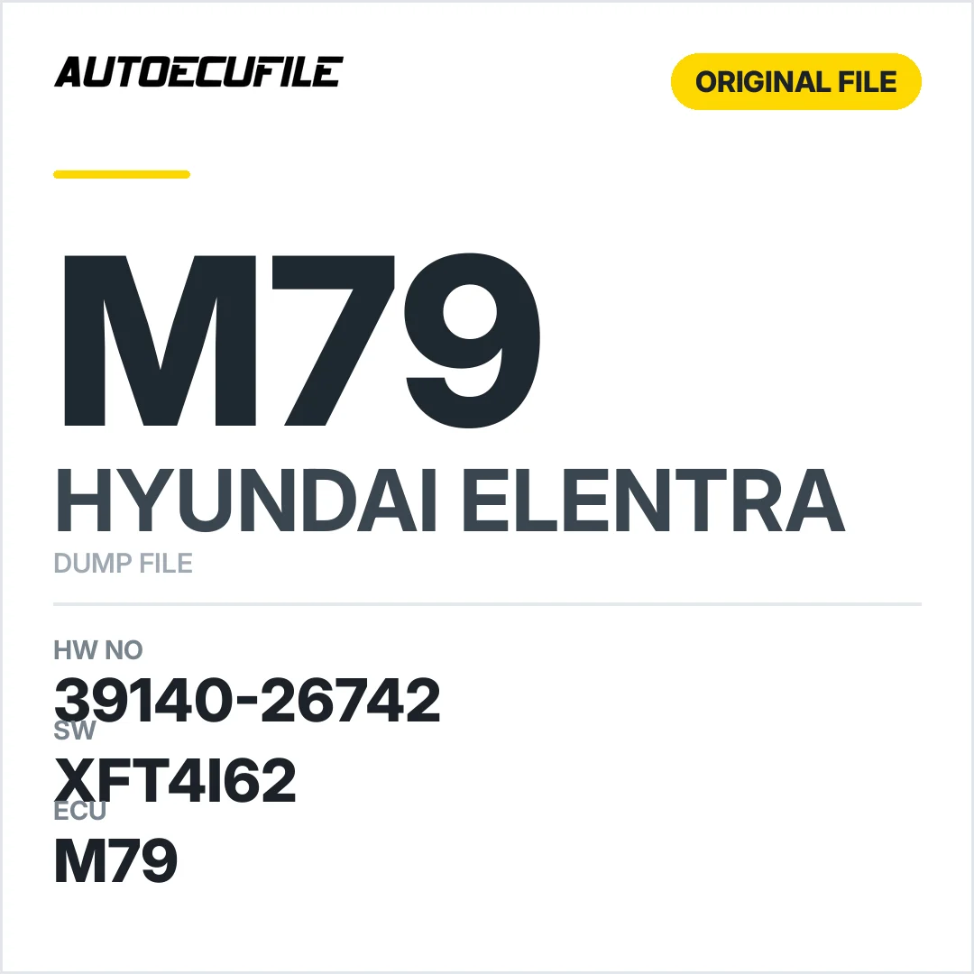 HYUNDAI ELENTRA M79 39140-26742 XFT4I62 DUMP