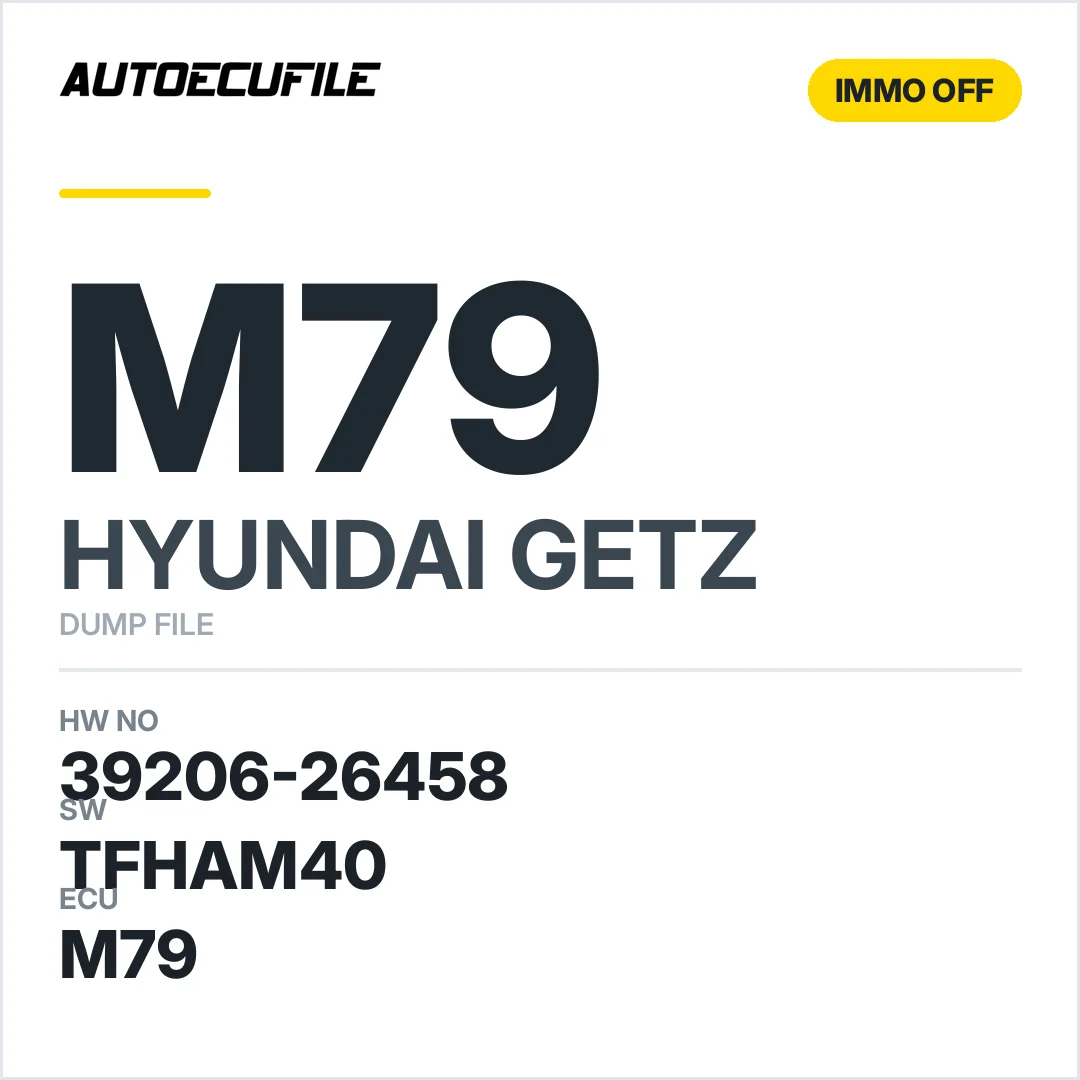 HYUNDAI GETZ M79 39206-26458 TFHAM40 IMMO OFF DUMP