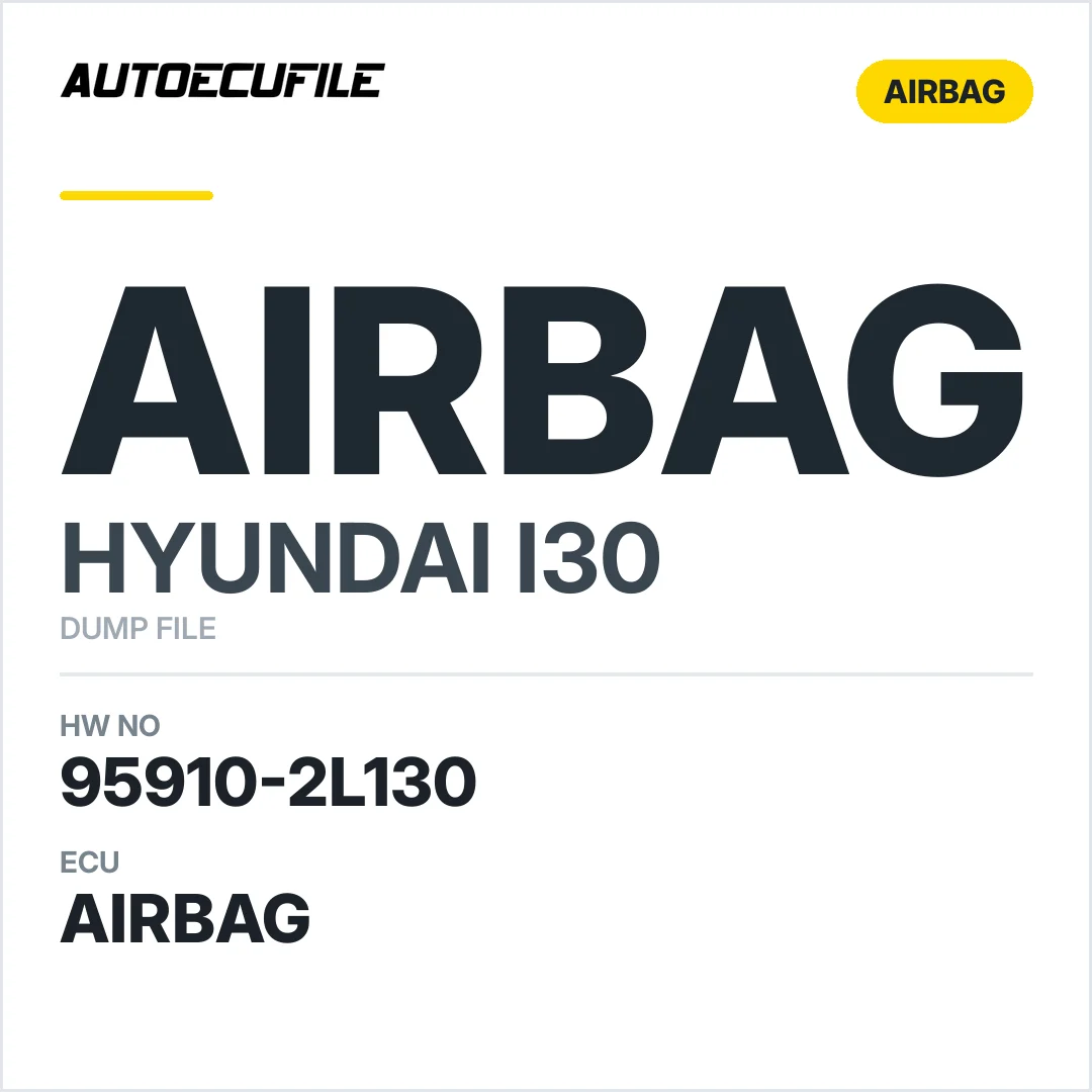 HYUNDAI I30 AIRBAG 95910-2L130 DUMP