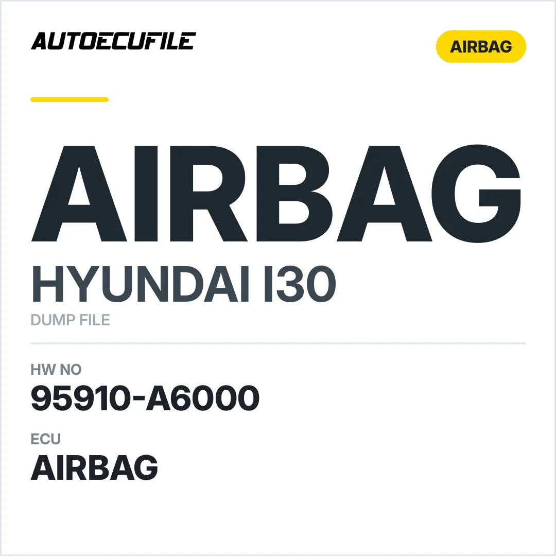 HYUNDAI I30 AIRBAG 95910-A6000 DUMP
