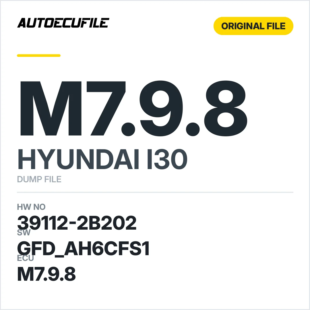HYUNDAI I30 M7.9.8 39112-2B202 GFD AH6CFS1 DUMP
