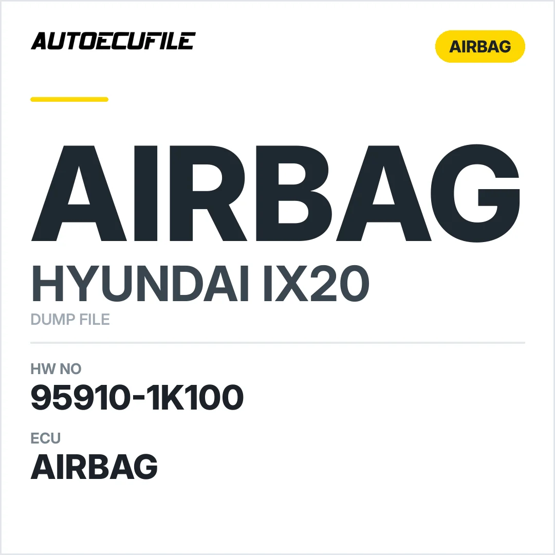 HYUNDAI IX20 AIRBAG 95910-1K100 DUMP