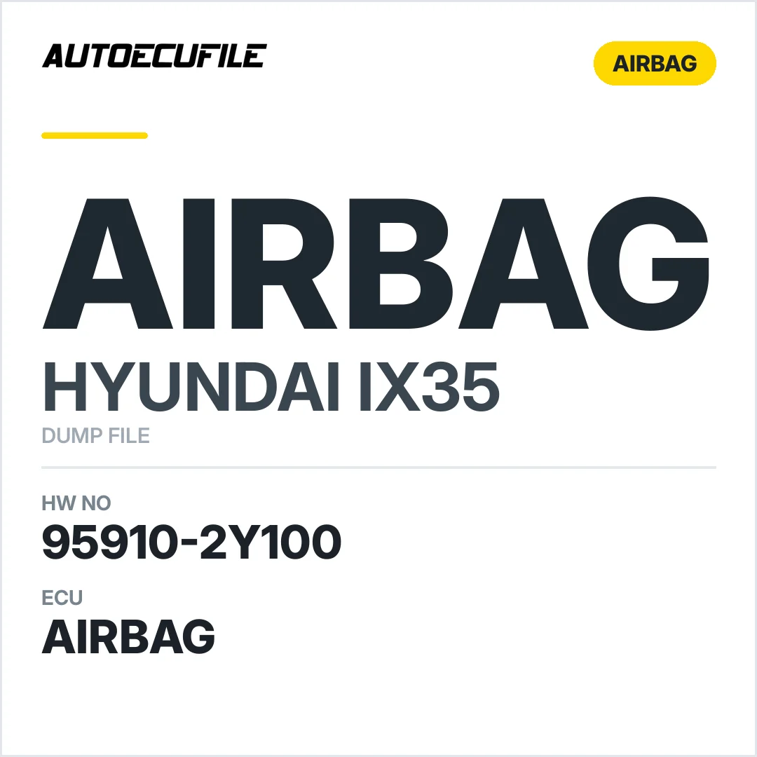 HYUNDAI IX35 AIRBAG 95910-2Y100 DUMP