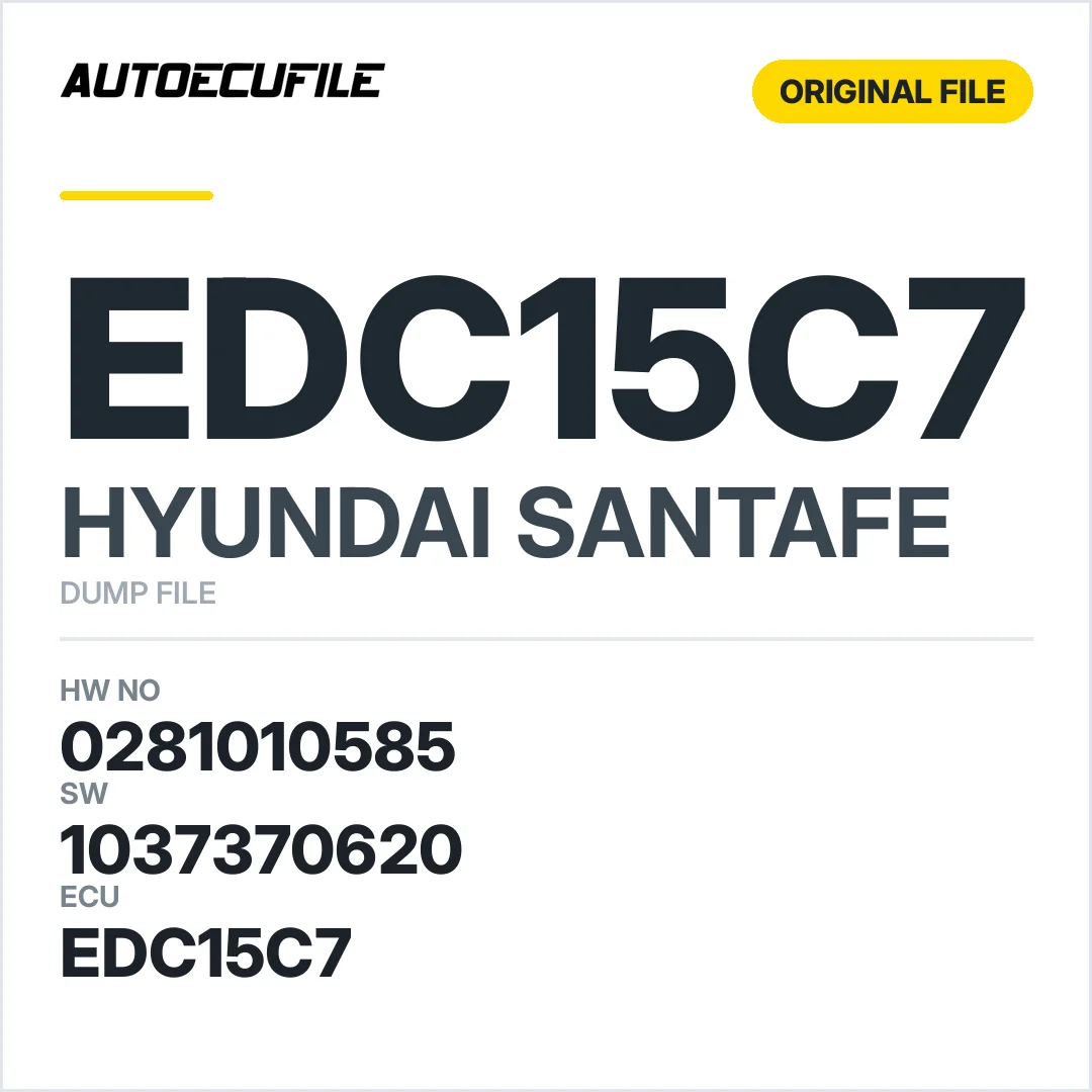 HYUNDAI SANTAFE EDC15C7 0281010585 1037370620 DUMP