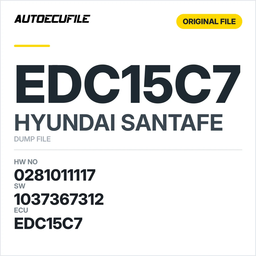 HYUNDAI SANTAFE EDC15C7 0281011117 1037367312 DUMP